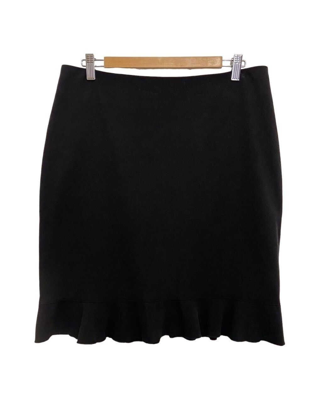 SANDRA Angelozzi woven black skirt size 12 woven buttom